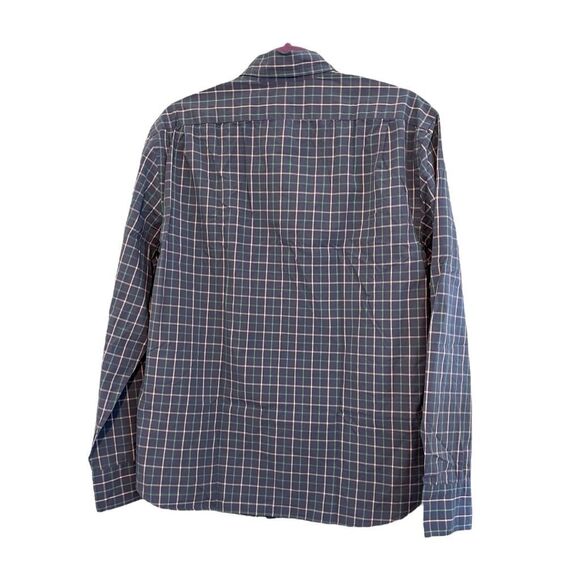 J. Crew Slim Flex Washed Plaid Button Down Shirt Blue Green White Long Sleeve L - Picture 2 of 10